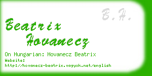 beatrix hovanecz business card